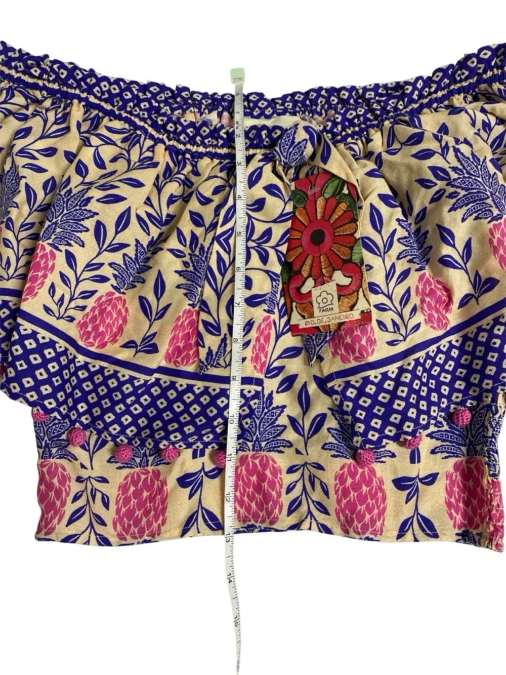 FARM Rio Off-the-Shoulder Ruffle Crop Top - Picture 4 of 8